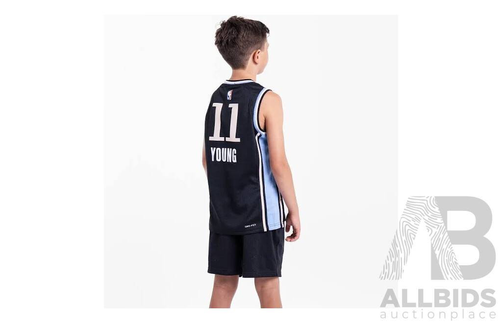 Nike Atlanta Hawks Trae Young 2023/24 City Edition Kids Basketball Jersey - Small