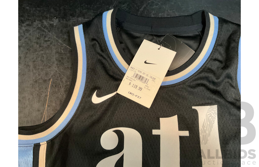 Nike Atlanta Hawks Trae Young 2023/24 City Edition Kids Basketball Jersey - Small