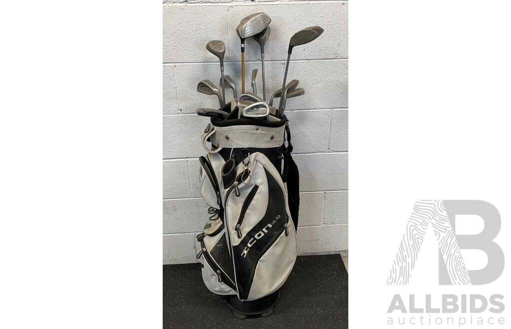 ICON 3.0 Golf Bag with 14 Assorted Golf Clubs