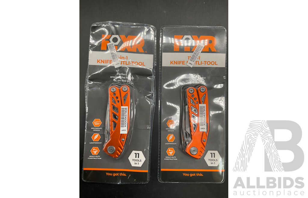 MAKITA 18V Impact Driver (DTD172) Skin Only  and (DTD146) Skin Only, FOXR 11in1 Kinefe Multi Tool (x2) - Lot of 4