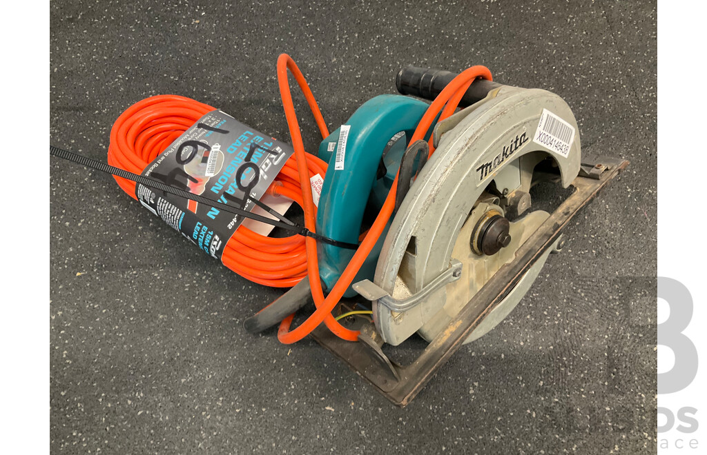 MAKITA Circular Saw (N5900B) and RAK 15m Extension Lead - Lot of 2