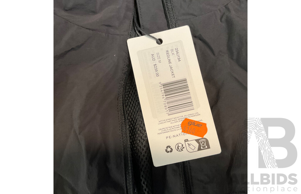 PE Nation Redline Jacket Size M & Nike Black Pants Size M & Accessories - Lot of 4