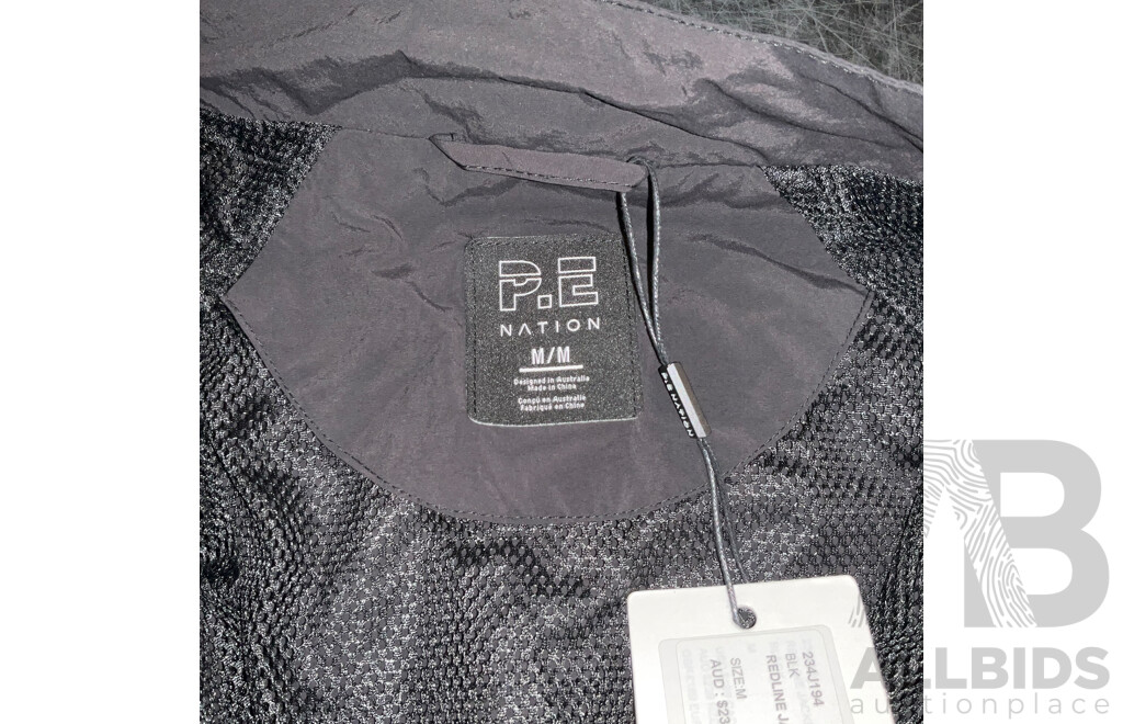 PE Nation Redline Jacket Size M & Nike Black Pants Size M & Accessories - Lot of 4
