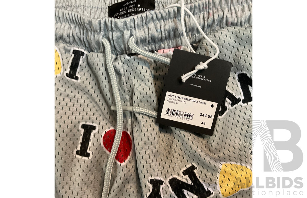 Hype Street Basketball Short & NFL Raiders Black Short Size S & 2 Pack of Socks