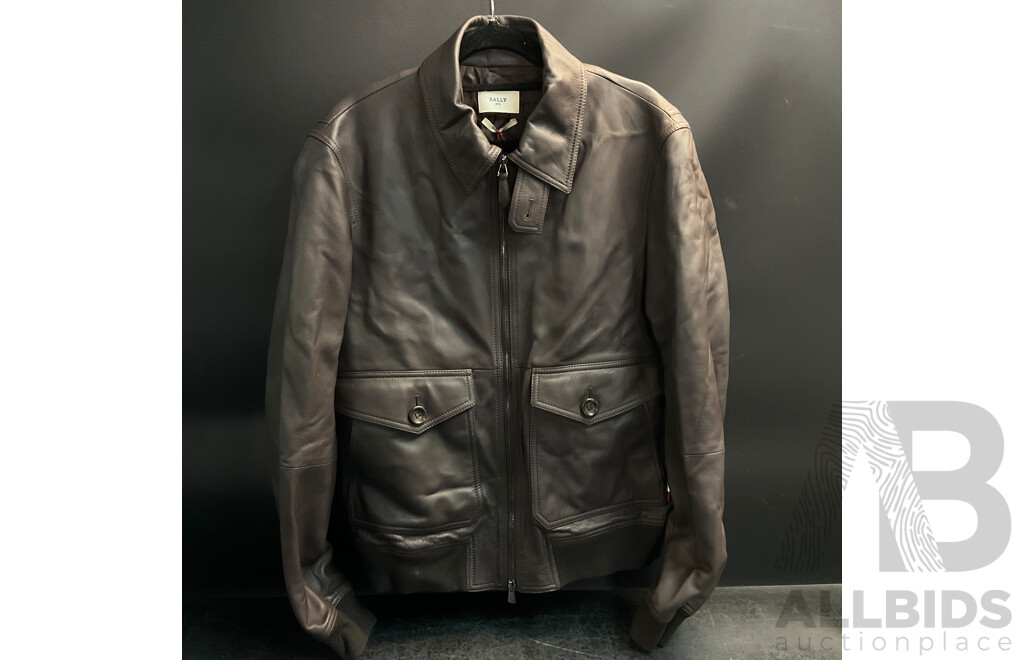 BALLY Brown Leather Jacket