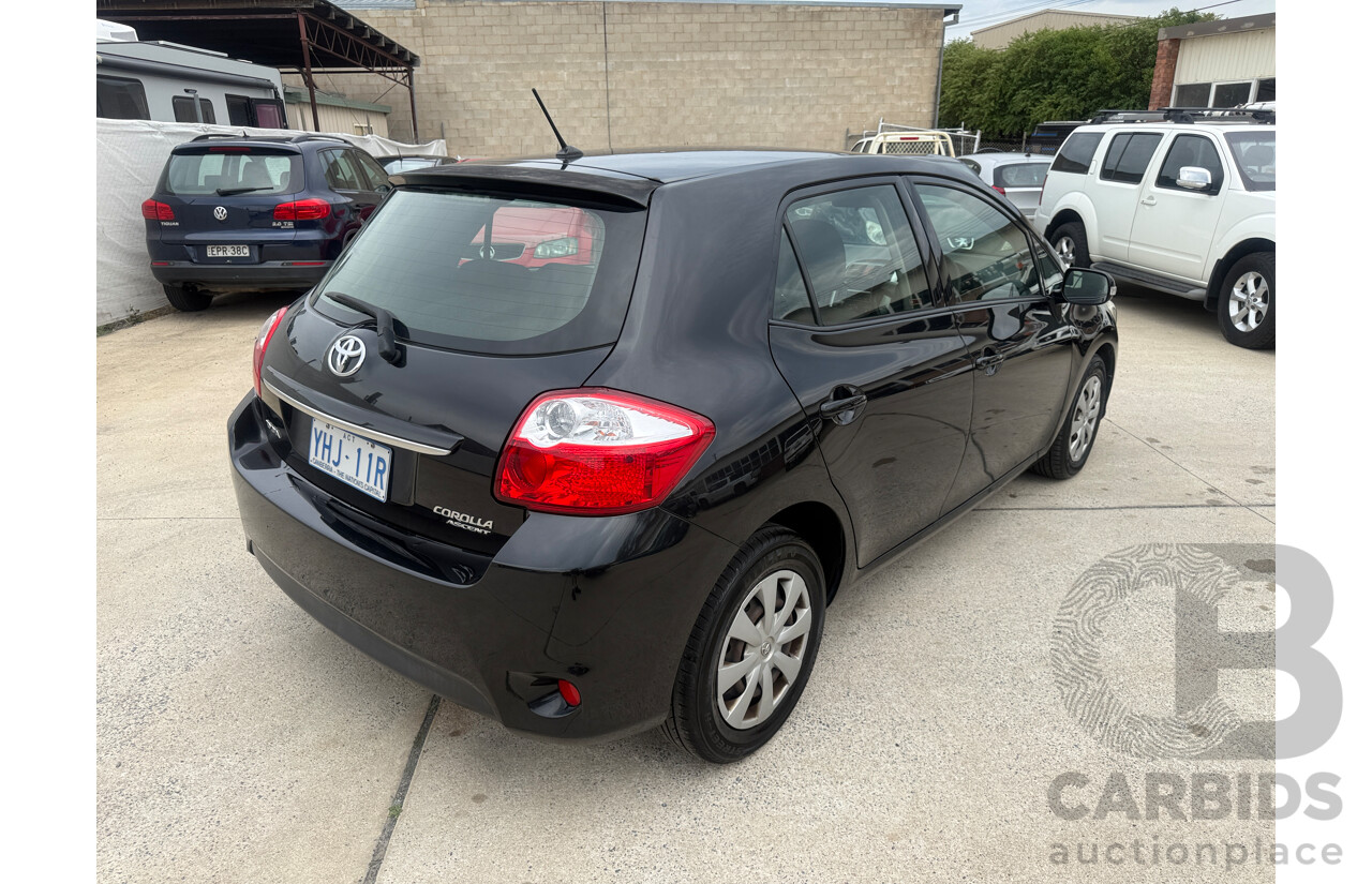 10/2010 Toyota Corolla ASCENT FWD ZRE152R MY10 5D Hatchback Black 1.8L