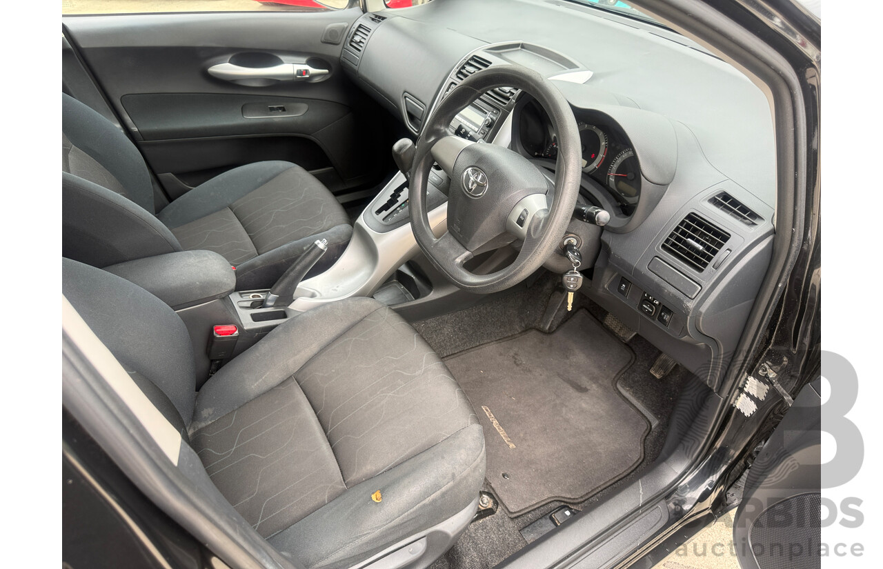 10/2010 Toyota Corolla ASCENT FWD ZRE152R MY10 5D Hatchback Black 1.8L
