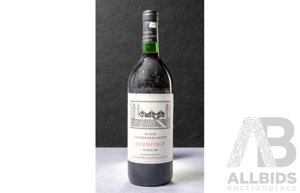 Wynns Coonawarra Estate Hermitage Vintage 1989
