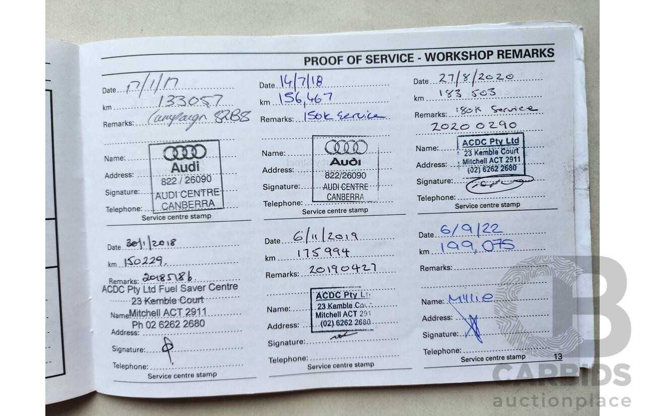 6/2011 Audi Q5 2.0 TDI Quattro 8R MY12 4d Wagon White 2.0L