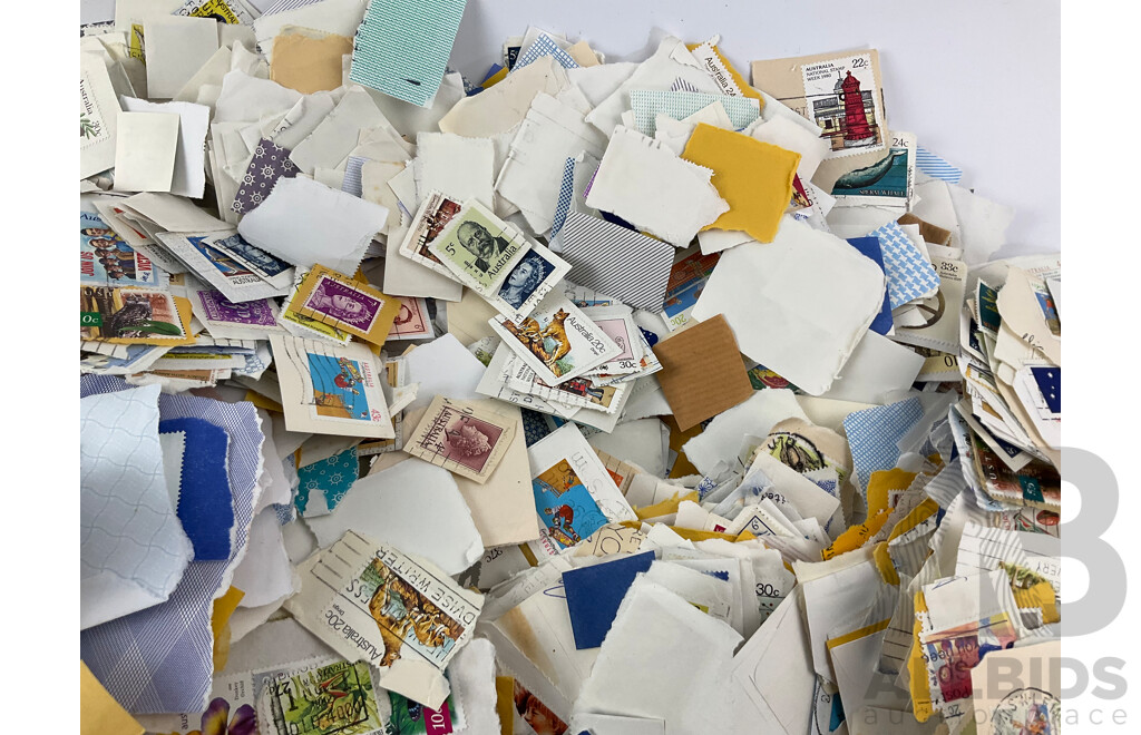 Collection of Australian Cancelled Stamps, Examples Spanning 1960's to 2000's - Approximately Two Kilograms