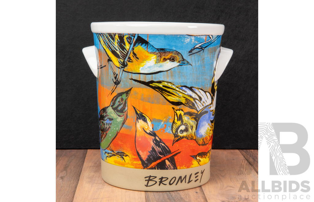 Large Bromley & Co Glazed Twin Handled Ice Bucket by Robert Gordon