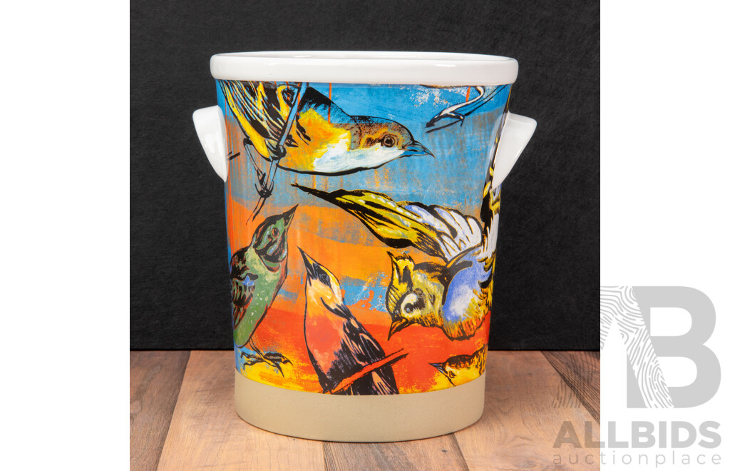 Large Bromley & Co Glazed Twin Handled Ice Bucket by Robert Gordon