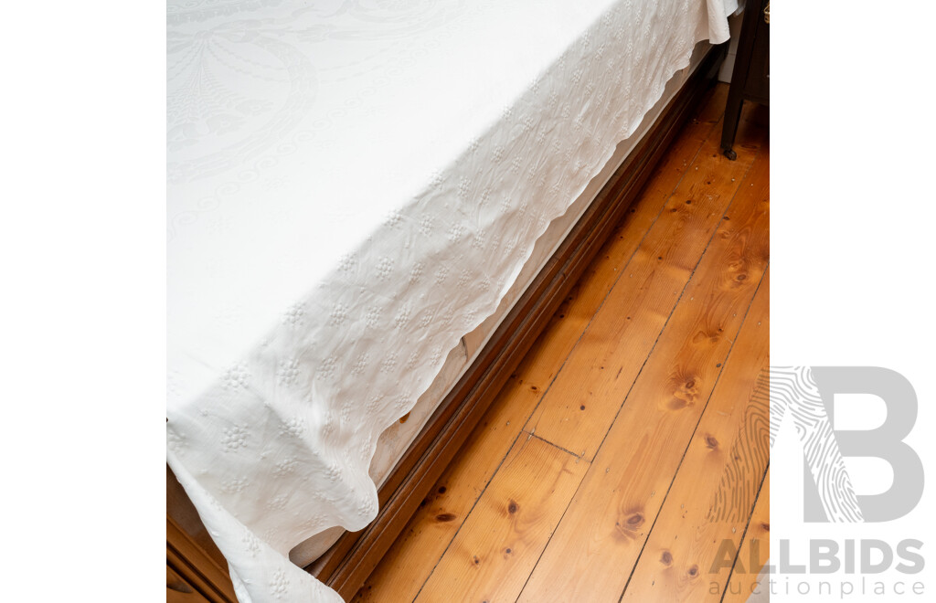 Art Deco Oak Queen Size Bed