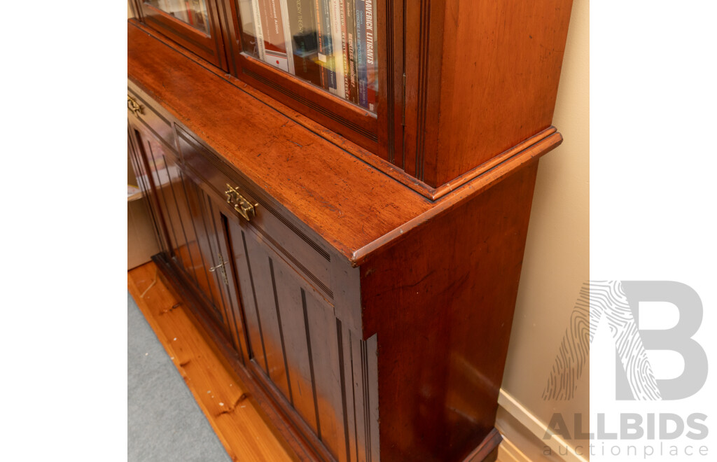 Good Edwardian Oak Legal Bookcase