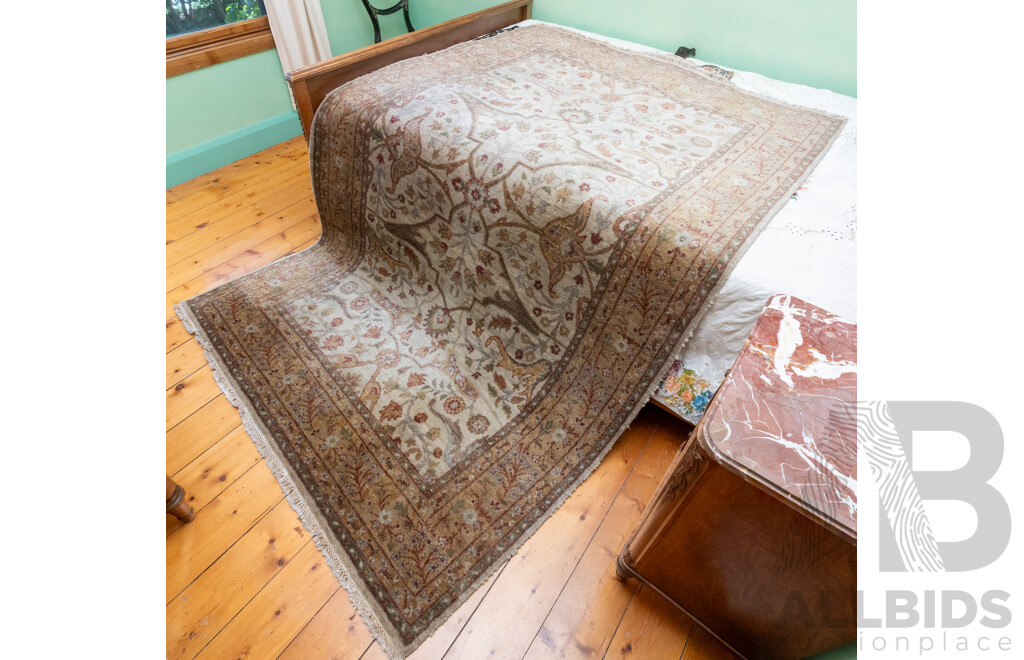 Vintage Persian Kashan in Muted Tones