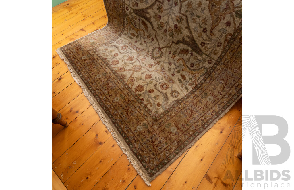 Vintage Persian Kashan in Muted Tones