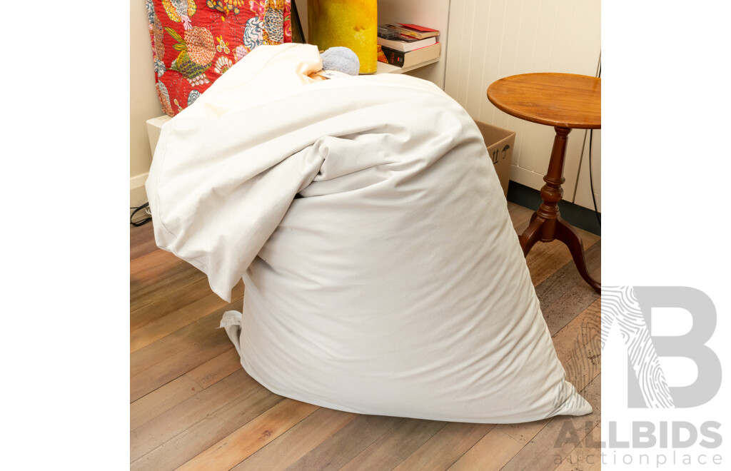 Modern Fabric Beanbag Marked for the SACK in YOUR SHACK
