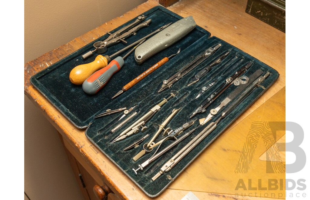 Collection of Various Drawing Impliments