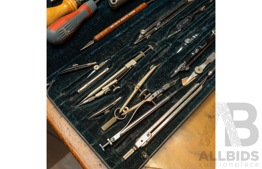 Collection of Various Drawing Impliments