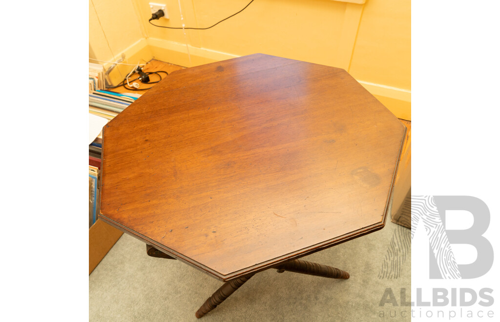 Late Edwardian Mahogany Folding Side Table