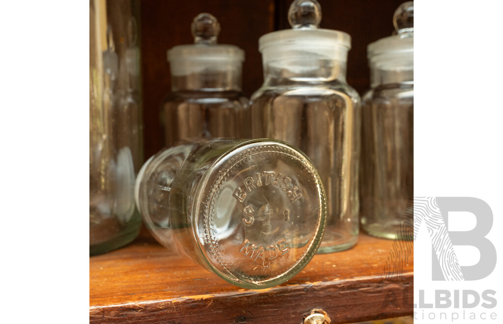 Collection of Glass Lidded Vessels
