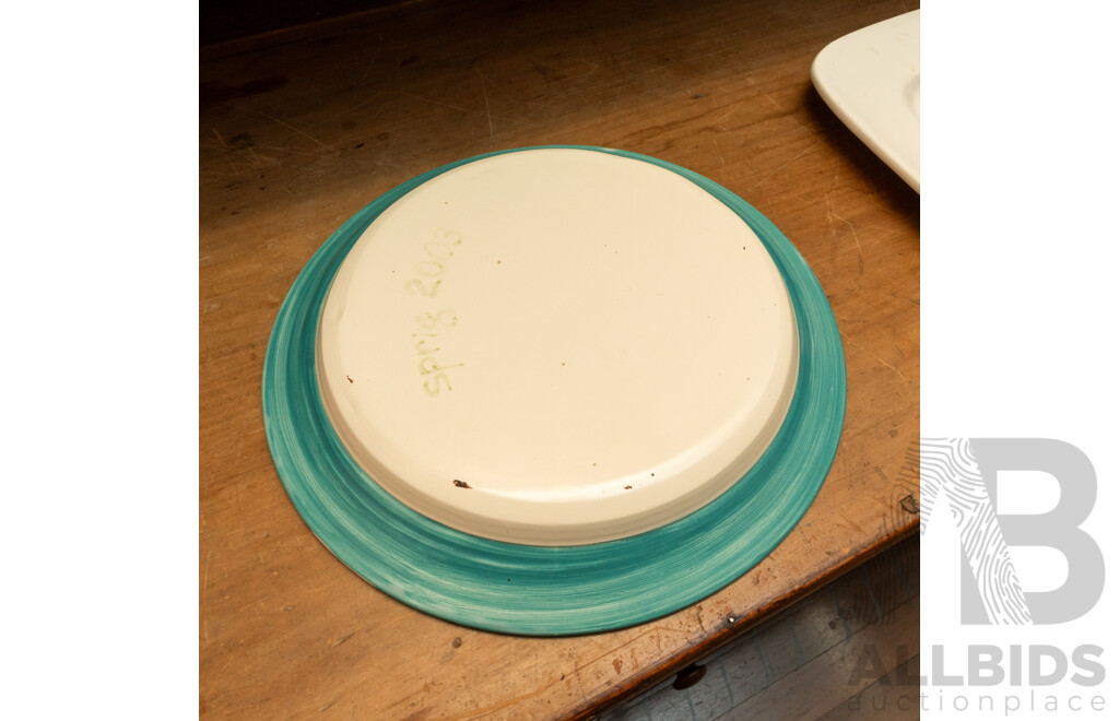 Pair of Round Platters and Another