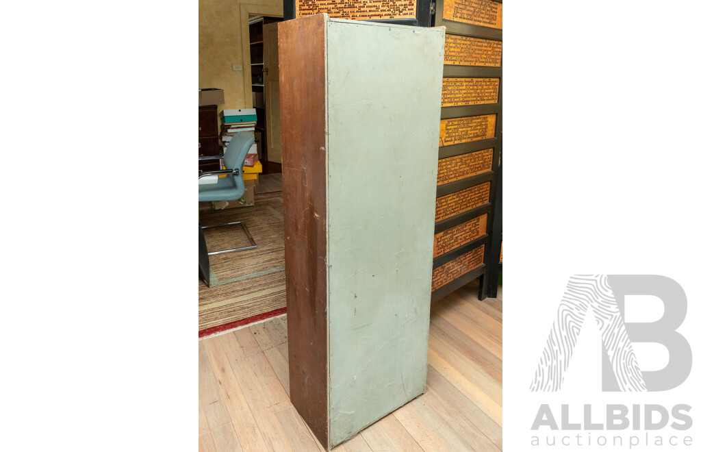 Early Hardwood Industrial Pigeonhole Unit