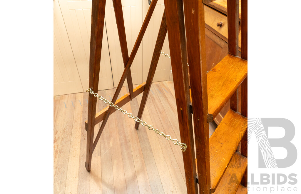 Vintage Timber a Frame Ladder