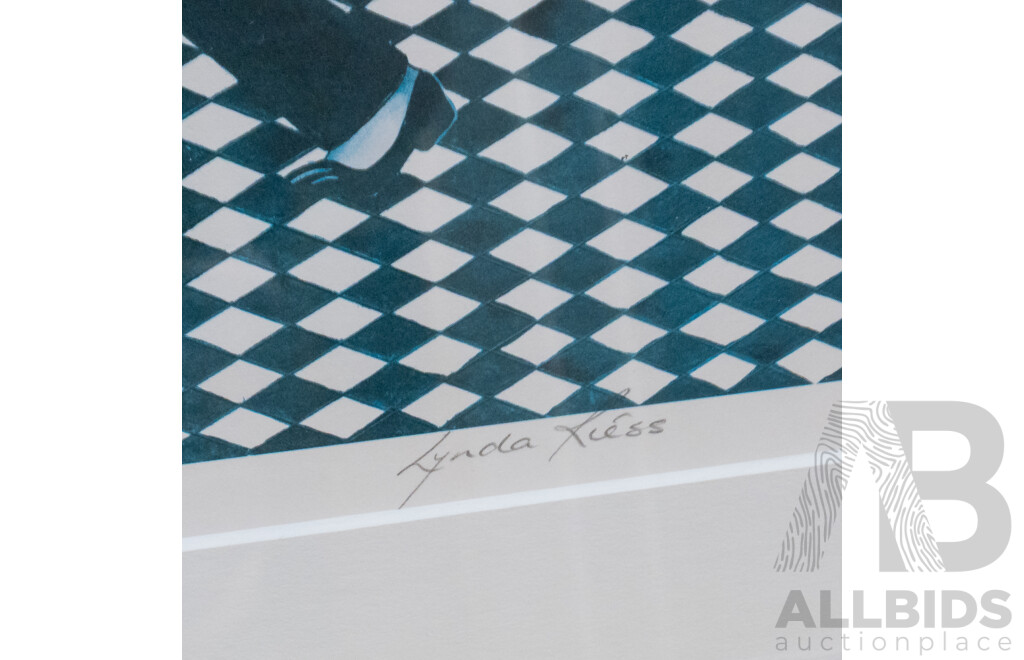 Lynda Riess, (20th Century), Lingerie & Dancing by Moonlight, Pair of Wonderful Quality Colour Framed Prints, One Hand Signed by Artist, 38 x 46 cm (frame Largest) (2)