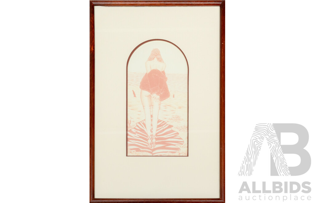 Lynda Riess, (20th Century), Dancing Quartet & By the Sea, Pair of Wonderful Quality Colour Framed Prints, 38 x 26 Cm (frame largest) (2)