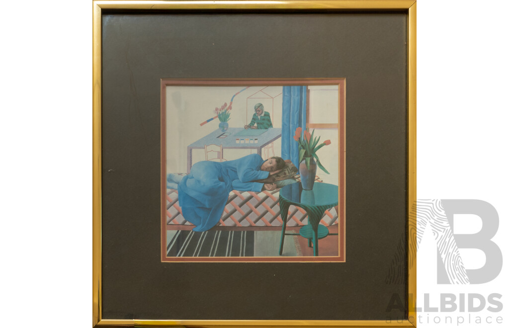 David Hockney, (20th Century, British, 1937-), Stellar Lot of David Hockney Books, DVDs and Pair of Hockney Framed Prints, 33 x 33 cm (largest frame)