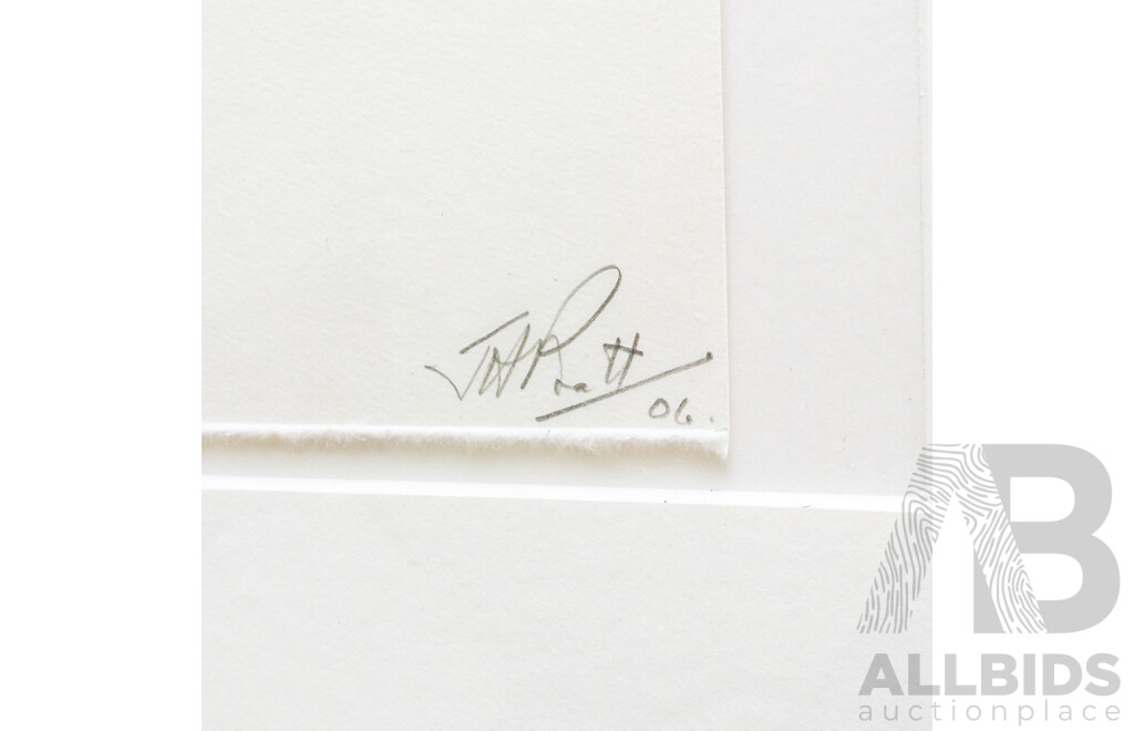 John Pratt, (20th Century, Australian), Stem, Wonderful Original Artist Proof Signed Collage, 53 x 43 cm (frame)