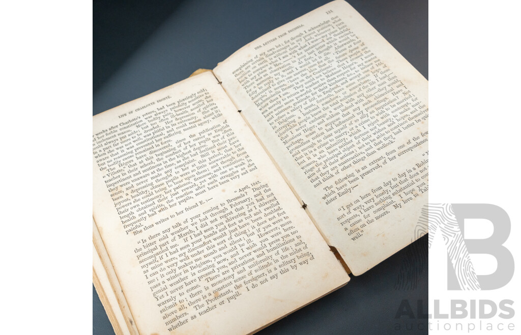 The Life of Charlotte Bronte by E.C. Gaskell (19th Century, British, 1810-1865), London: Smith, Elder & Co, 1860