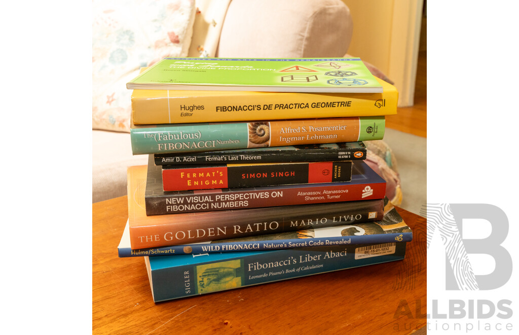 Varied Books Related to Fibonacci and Similar - Collection of Nine