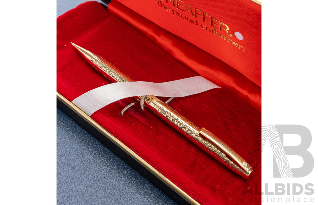 Schaeffer Vintage 12ct Gold Filled Retractable Lead Pencil in Original Presentation Box