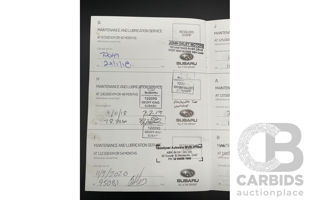 1/2013 Subaru Forester 2.5i-L MY13 4d Wagon Satin White Pearl 2.5L