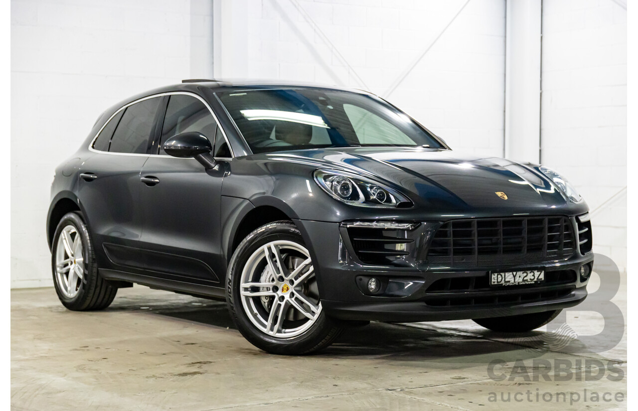 04/2017 Porsche Macan S (AWD) MY17 4d Wagon Volcano Grey Metallic Turbo V6 3.0L