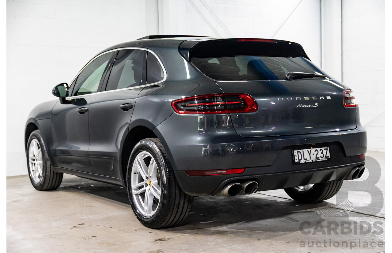 04/2017 Porsche Macan S (AWD) MY17 4d Wagon Volcano Grey Metallic Turbo V6 3.0L