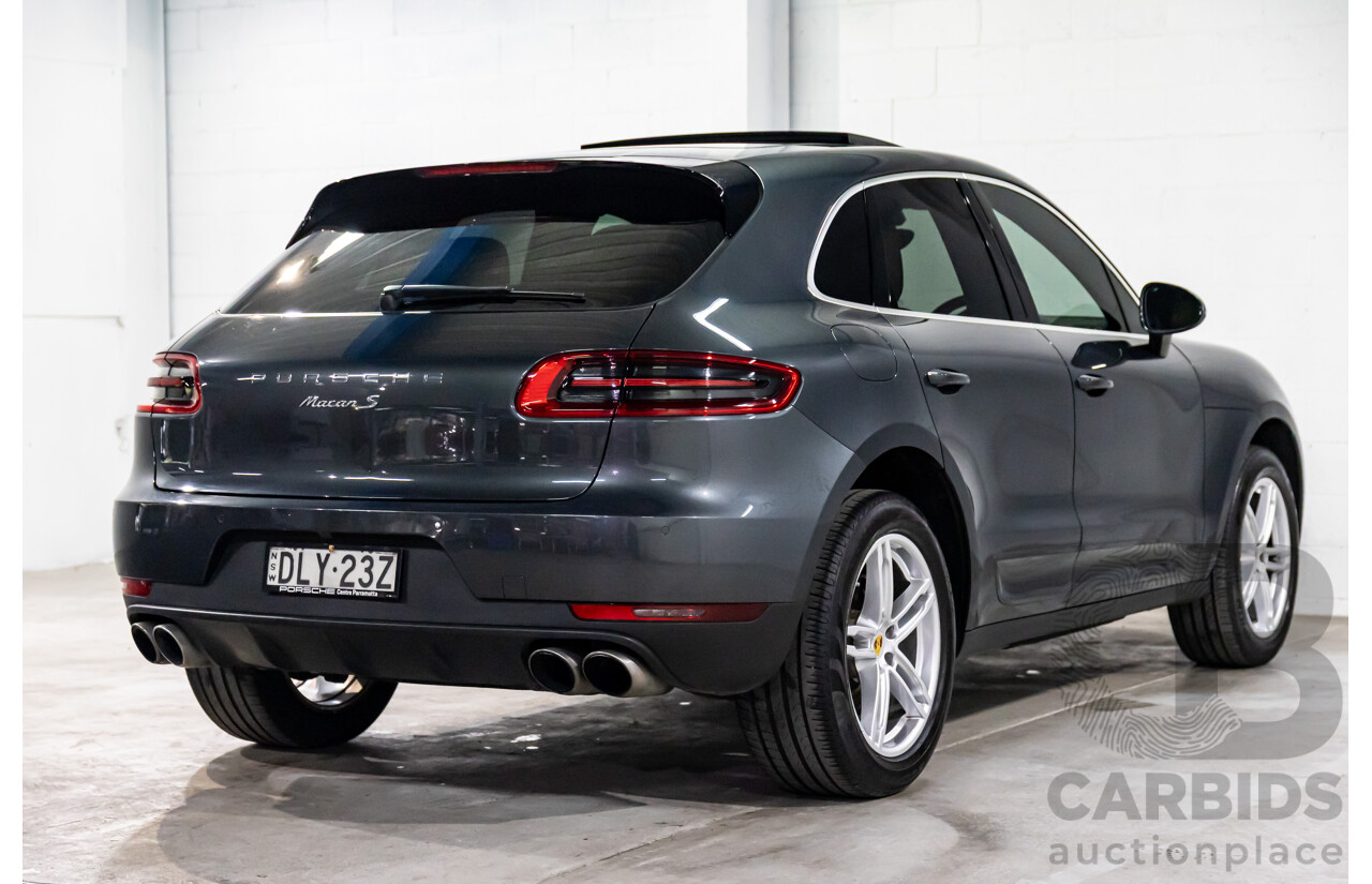 04/2017 Porsche Macan S (AWD) MY17 4d Wagon Volcano Grey Metallic Turbo V6 3.0L