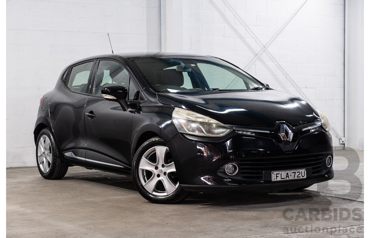 4/2014 Renault Clio Expression X98 5d Hatchback Diamond Black Turbo 1.2L