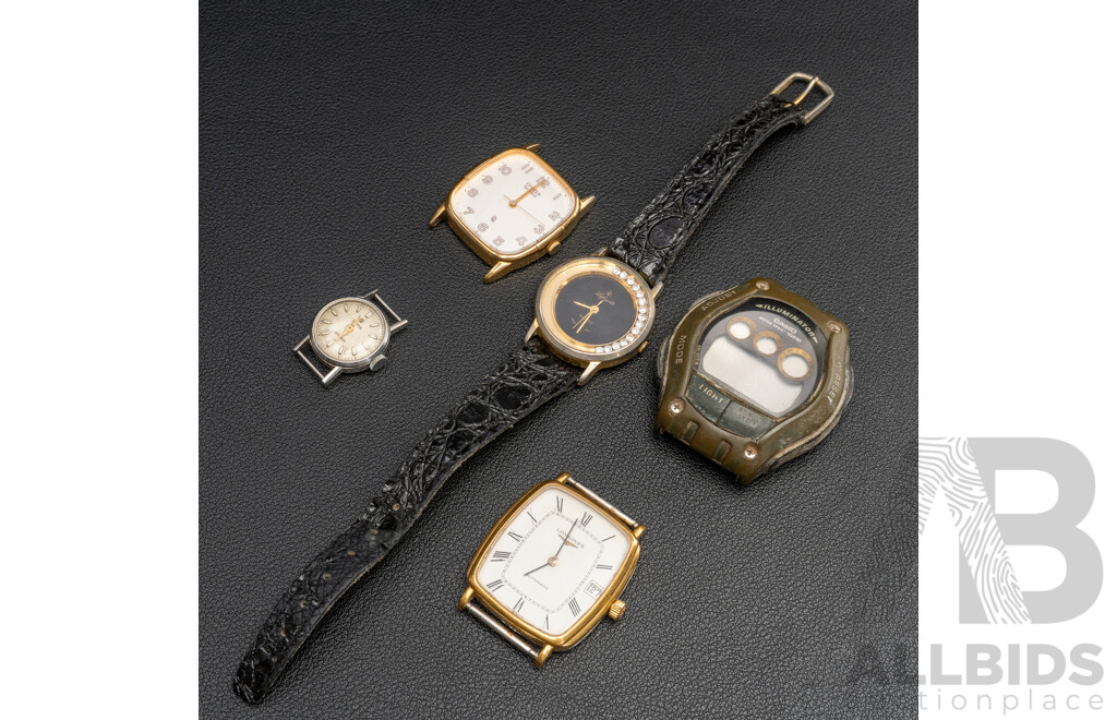 Collection of Vintage Watches Including Longines & Cyma - No Bands