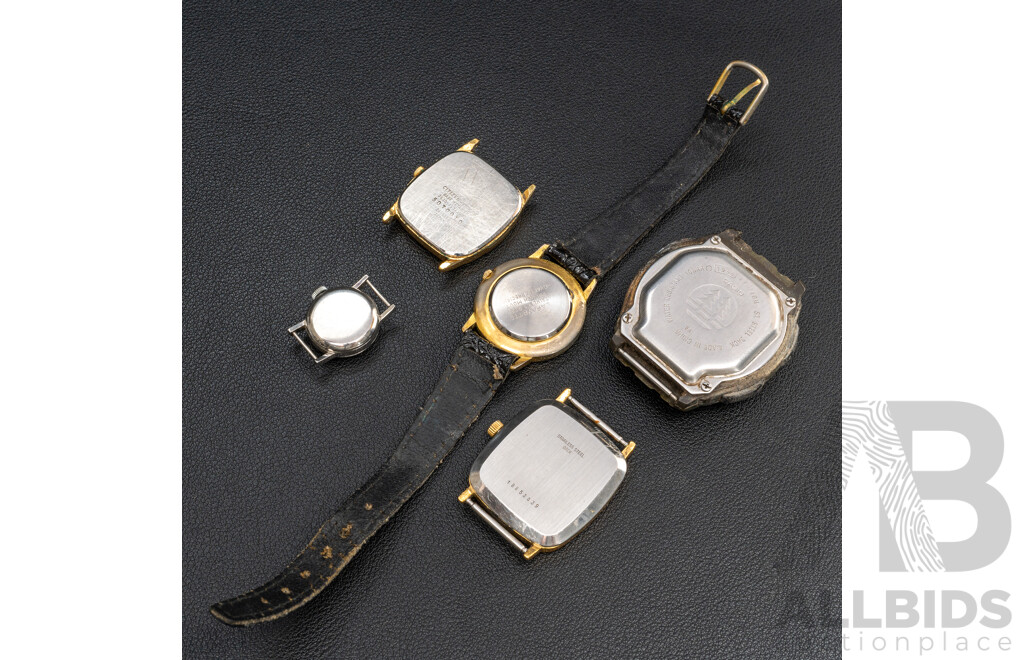 Collection of Vintage Watches Including Longines & Cyma - No Bands