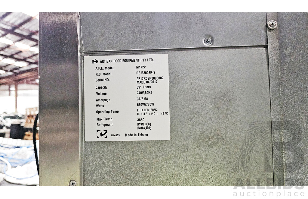 Artisan Food Equipment Upright Storage Fridge/Freezer