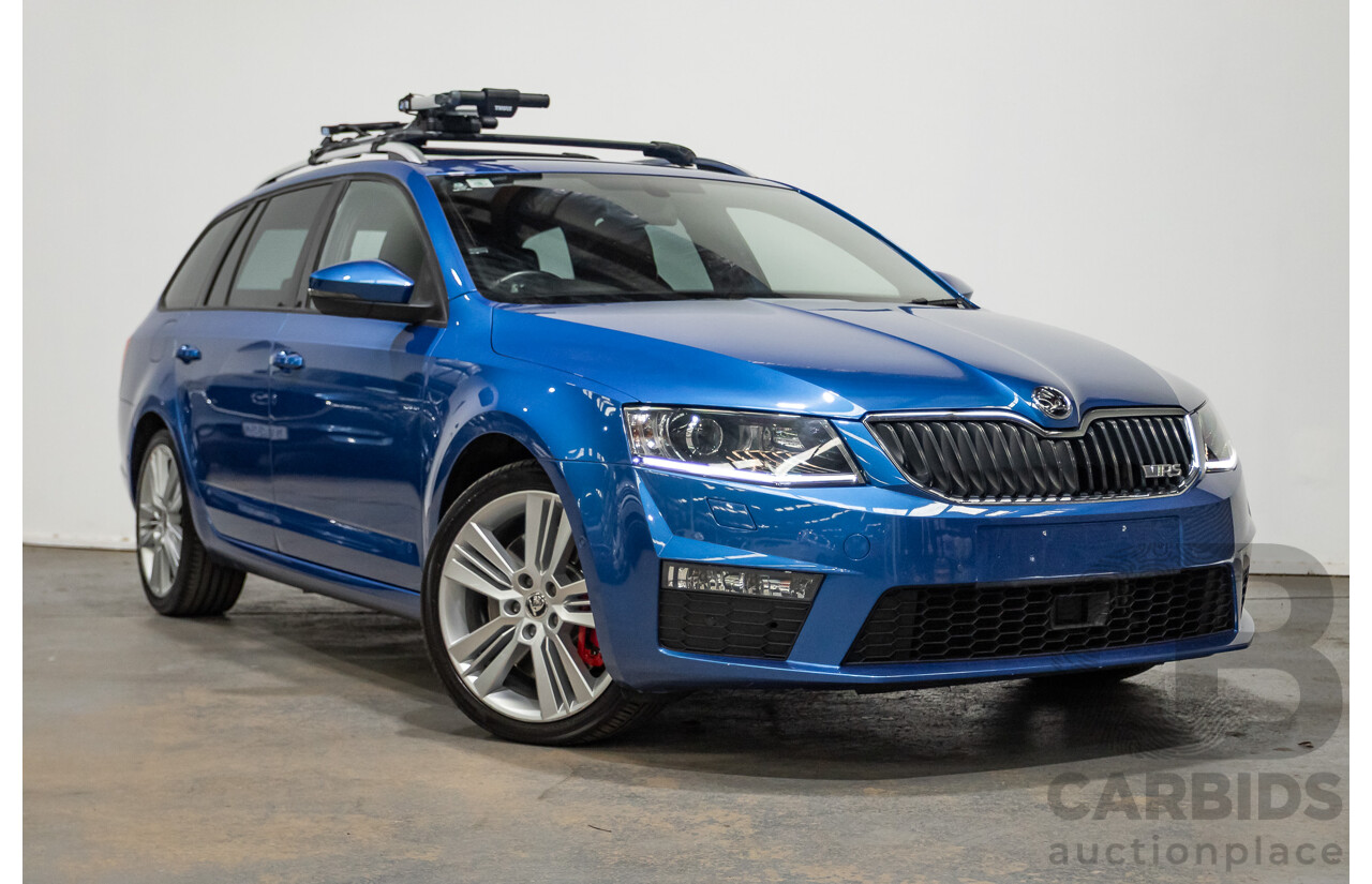 06/2015 Skoda Octavia RS 162 TSI NE MY15 4d Wagon Race Blue Metallic Turbo 2.0L
