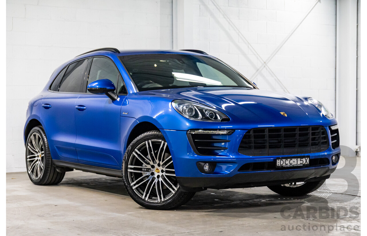 01/2016 Porsche Macan S Diesel (AWD) MY16 4d Wagon Sapphire Blue Metallic Turbo Diesel 3.0L
