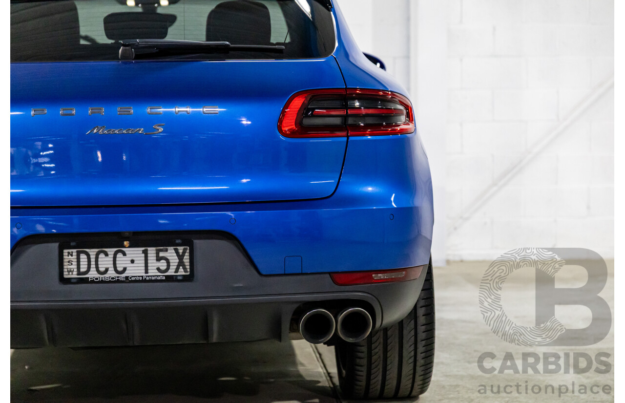 01/2016 Porsche Macan S Diesel (AWD) MY16 4d Wagon Sapphire Blue Metallic Turbo Diesel 3.0L