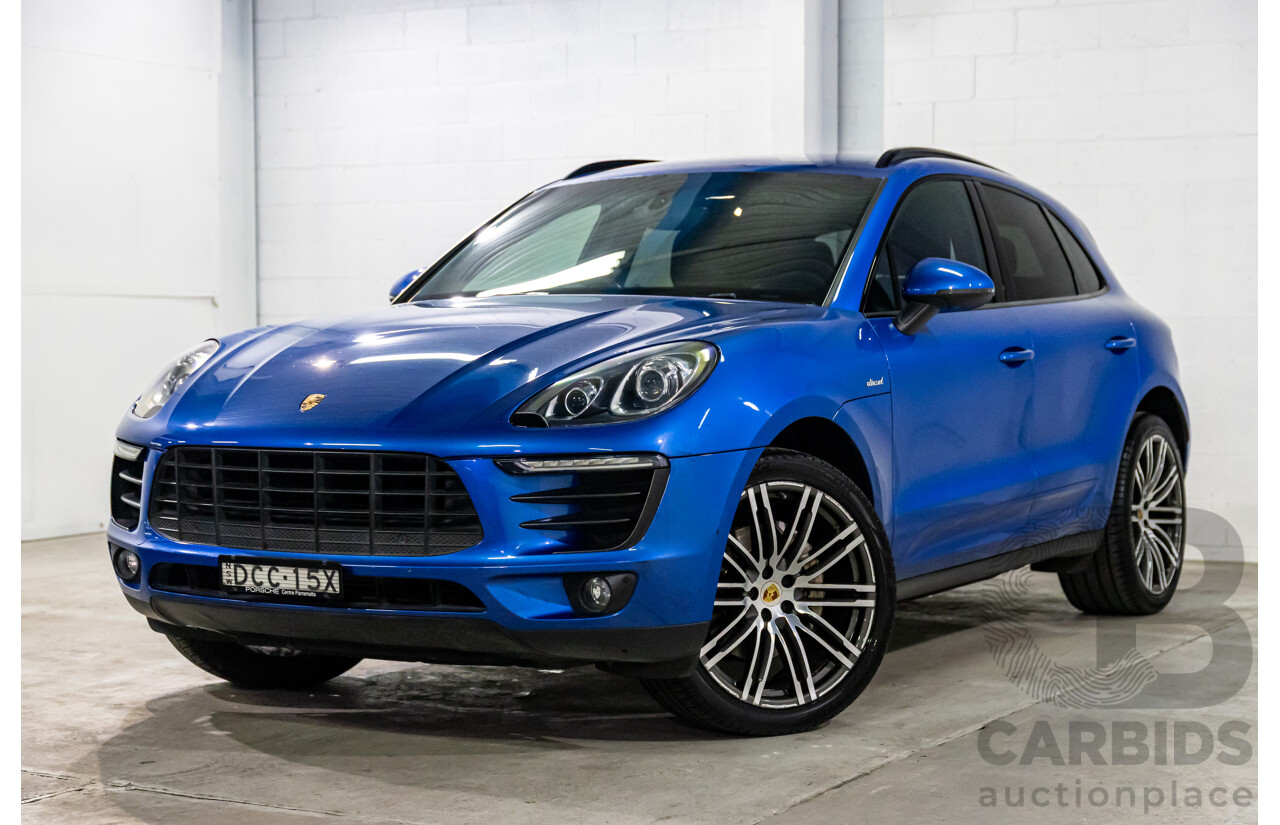 01/2016 Porsche Macan S Diesel (AWD) MY16 4d Wagon Sapphire Blue Metallic Turbo Diesel 3.0L