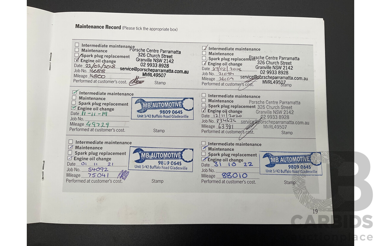 01/2016 Porsche Macan S Diesel (AWD) MY16 4d Wagon Sapphire Blue Metallic Turbo Diesel 3.0L