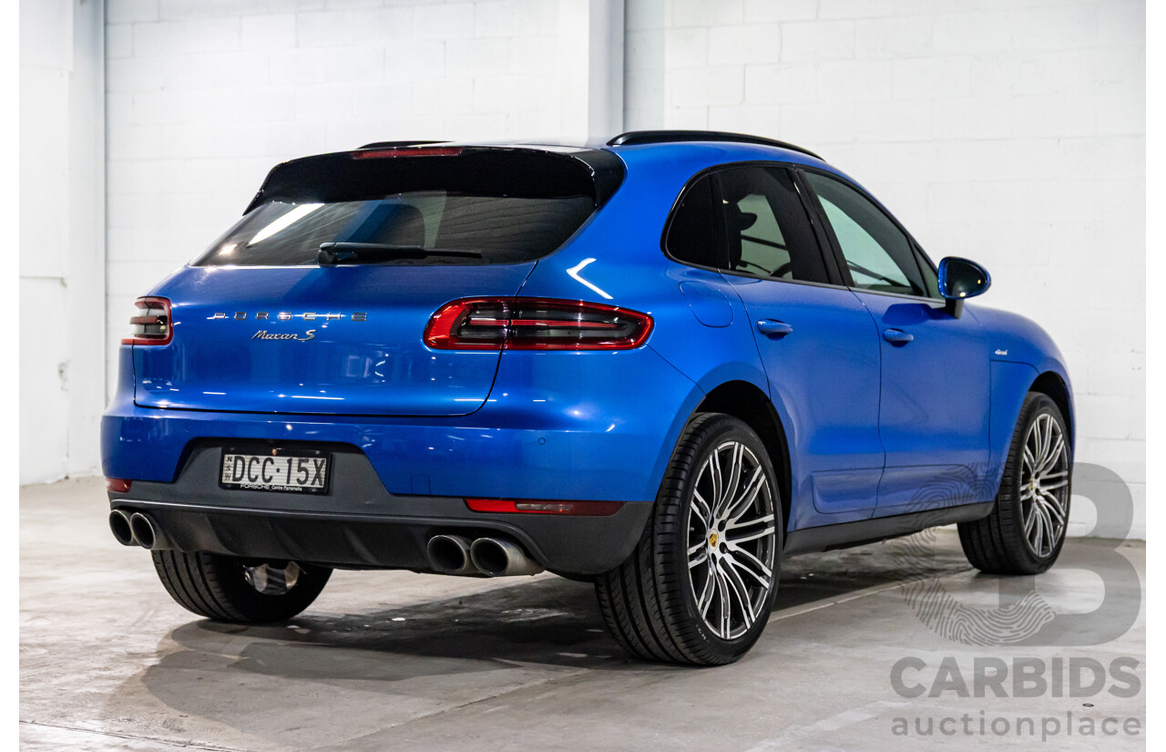 01/2016 Porsche Macan S Diesel (AWD) MY16 4d Wagon Sapphire Blue Metallic Turbo Diesel 3.0L
