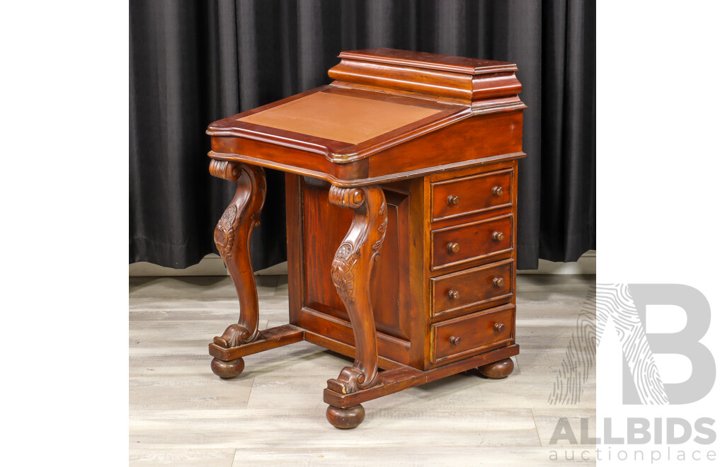 Reproduction Mahogany Davenport Desk